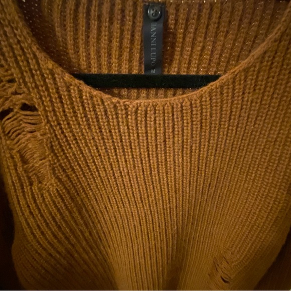 Wool Blend Distressed Gianni Lupo Sweater - Picture 2 of 2